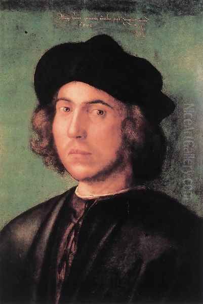 Portrait of a Young Man 2 Oil Painting by Albrecht Durer