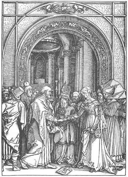 Life of the Virgin 6. Marriage of the Virgin Oil Painting by Albrecht Durer