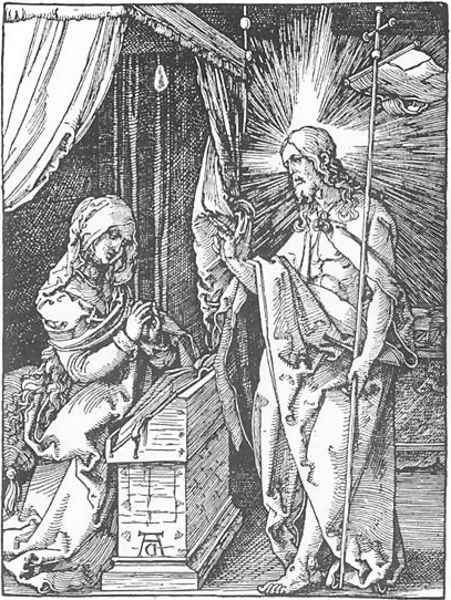 Small Passion 30. Christ Appears to His Mother Oil Painting by Albrecht Durer