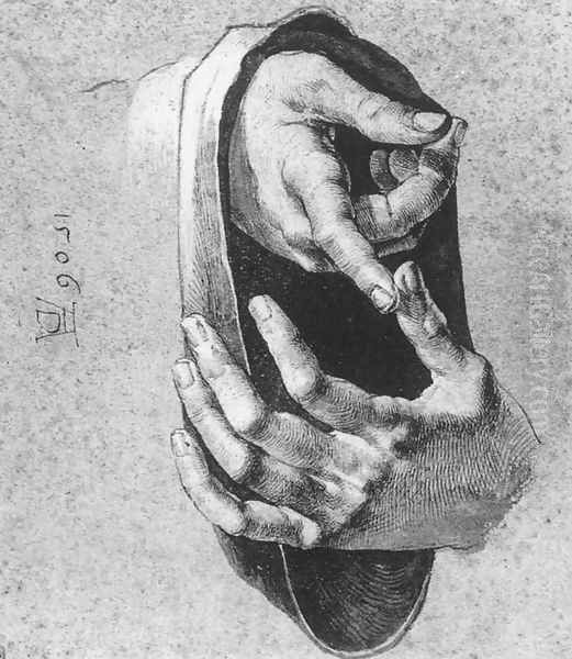 Study of Hands Oil Painting by Albrecht Durer