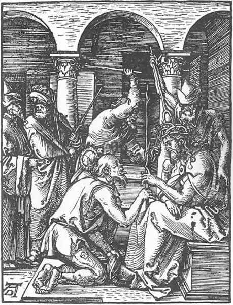 Small Passion 18. Christ Being Crowned with Thorns Oil Painting by Albrecht Durer