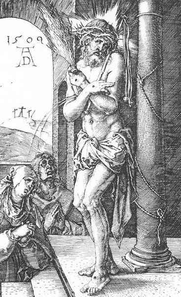 Man of Sorrows by the Column (No. 1) Oil Painting by Albrecht Durer