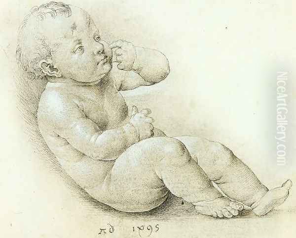 Study of the Christ Child Oil Painting by Albrecht Durer