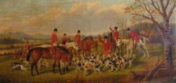 Hunting Scene Oil Painting by Herbert Menzies Marshall