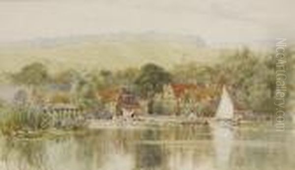 On The Thames, Upstream Oil Painting by Herbert Menzies Marshall