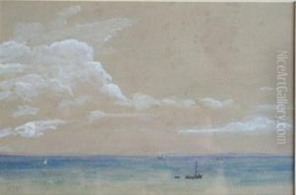 Shipping In Rye Bay Oil Painting by Herbert Menzies Marshall