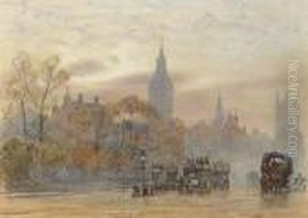 Morning In Whitehall Oil Painting by Herbert Menzies Marshall