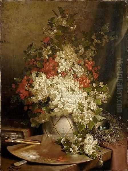 Art In Love With Flora Oil Painting by John Fitz Marshall