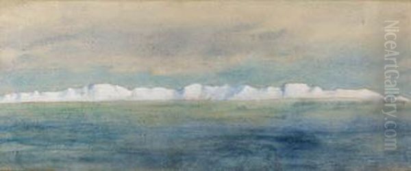 New Coastline West Of Cape North, Taken From The Nimrod, 8 March1909 Oil Painting by George Edward Marston