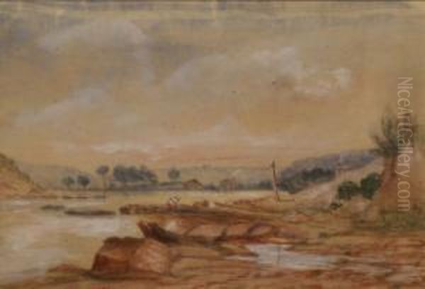 Double Bay, Sydney 1870 Oil Painting by Conrad Martens