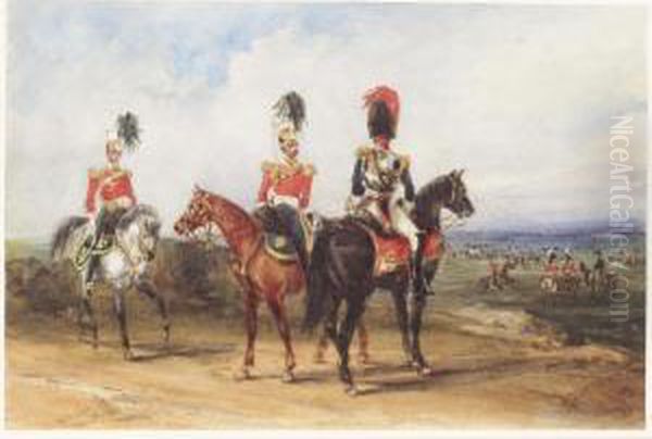 12th Lancers And Royal Horse Guards Oil Painting by Henry Martens