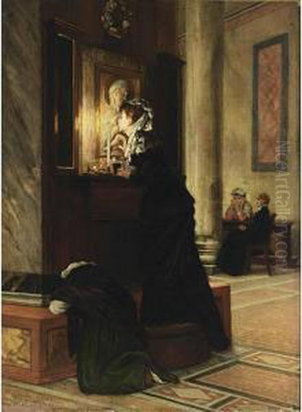 The Confession Oil Painting by Willy Martens