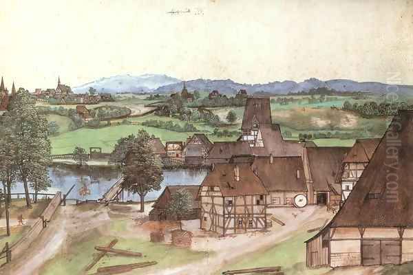 The Wire-drawing Mill Oil Painting by Albrecht Durer