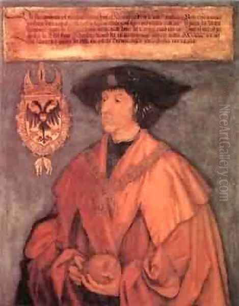 Emperor Maximilian I 1 1519 Oil Painting by Albrecht Durer