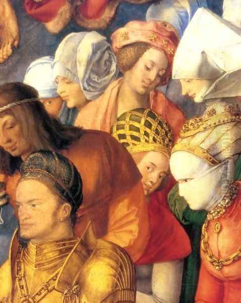 The Adoration of the Trinity (detail) 4 Oil Painting by Albrecht Durer