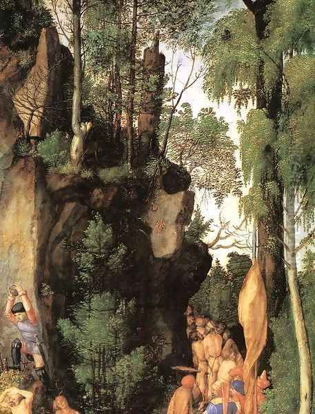 The Martyrdom of the Ten Thousand (detail) 2 Oil Painting by Albrecht Durer