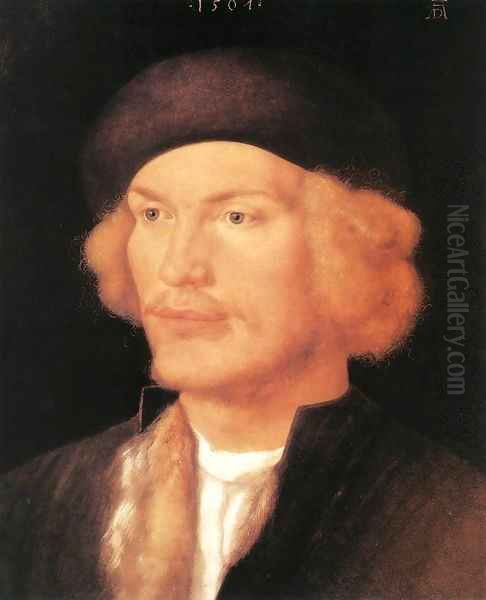 Portrait of a Young Man 5 Oil Painting by Albrecht Durer