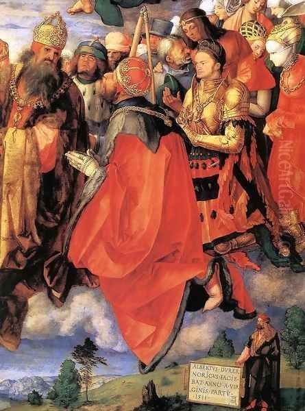 The Adoration of the Trinity (detail) 3 Oil Painting by Albrecht Durer