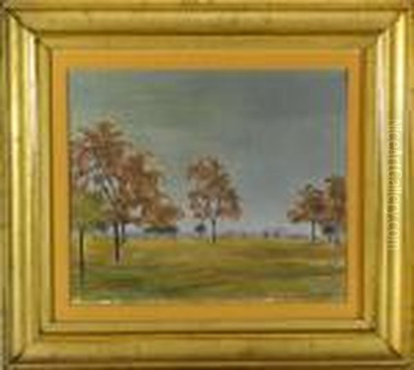 Landschaft Mit Obstbaumen Oil Painting by Eugene Louis Martin