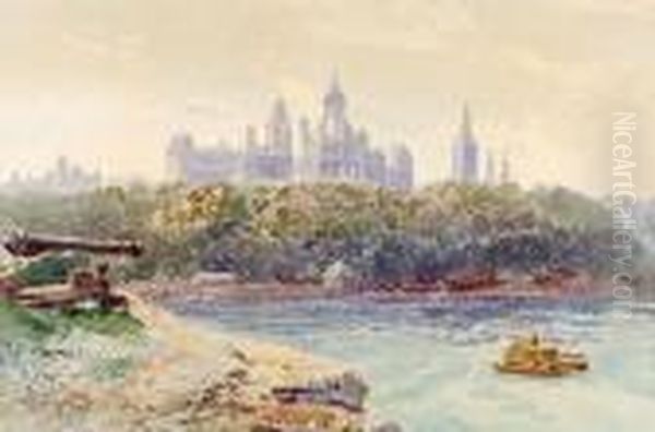 Parliament Buildings From Major's Hill,ottawa Oil Painting by Henry Martin