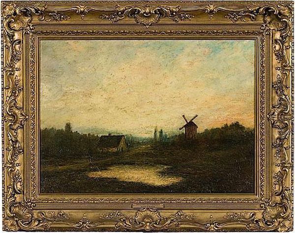 Twilight In Normandy Oil Painting by Homer Dodge Martin