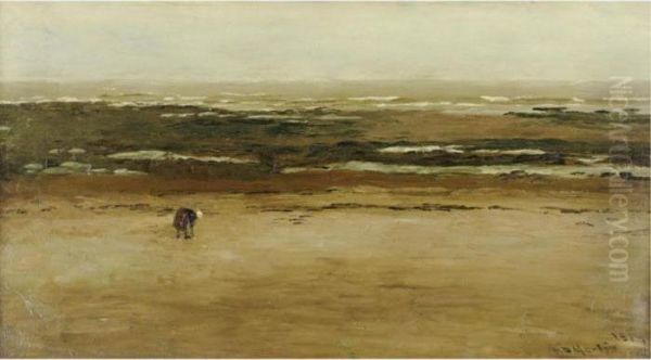 Low Tide, Villerville Oil Painting by Homer Dodge Martin