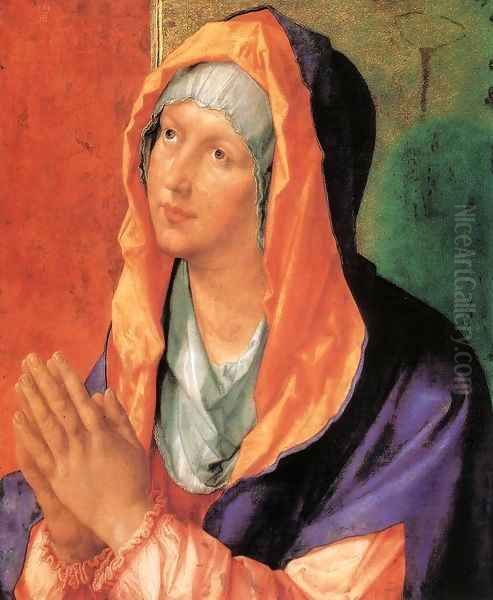 The Virgin Mary in Prayer 2 Oil Painting by Albrecht Durer