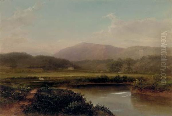 In The Adirondacks Oil Painting by Homer Dodge Martin