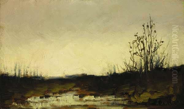 ''silence Of The Brooks'' Oil Painting by Homer Dodge Martin