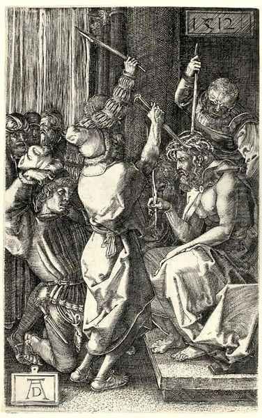 Christ crowned with Thorns from the Engraved Passion Oil Painting by Albrecht Durer