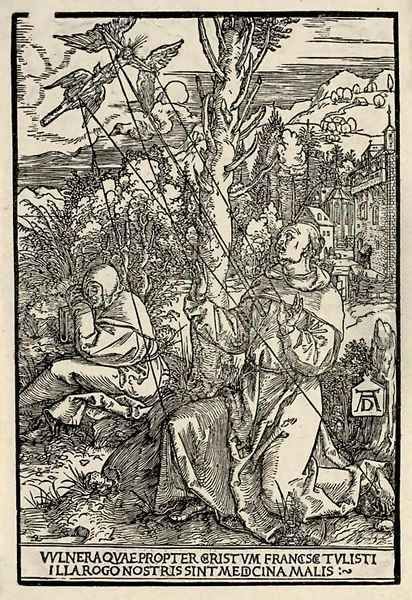 Saint Francis receiving the Stigmata Oil Painting by Albrecht Durer