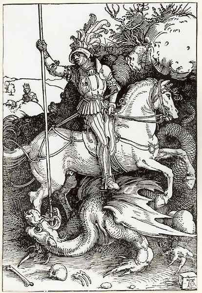 St. George killing the Dragon Oil Painting by Albrecht Durer