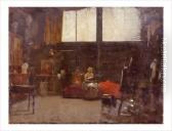 L'atelier Du Peintre Oil Painting by Jacques Martin