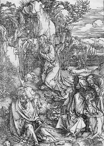 The Agony in the Garden, from The Large Passion Oil Painting by Albrecht Durer