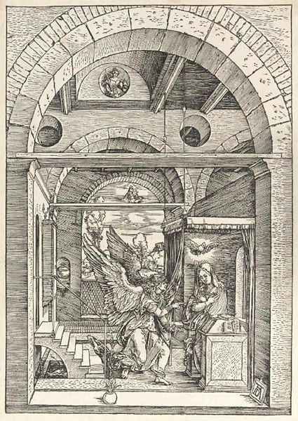 The Annunciation, from The Life of the Virgin Oil Painting by Albrecht Durer