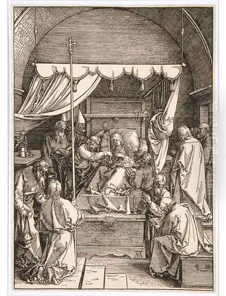 The Death of the Virgin, from The Life of the Virgin Oil Painting by Albrecht Durer