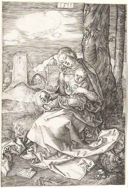 The Virgin and Child with a Pear Oil Painting by Albrecht Durer