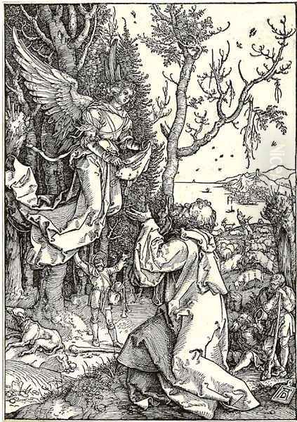 Joachim and the Angel, from Life of the Virgin Oil Painting by Albrecht Durer