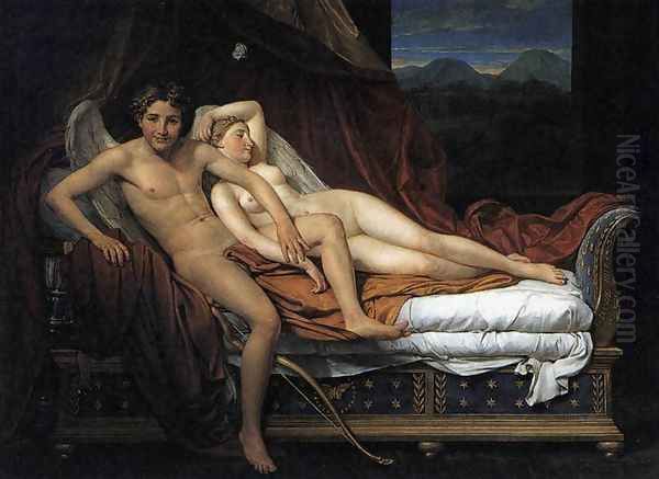 Cupid and Psyche 1817 Oil Painting by Jacques Louis David