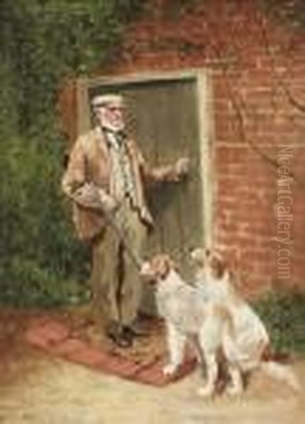 The Gamekeeper With His Dogs Oil Painting by Sylvester Martin