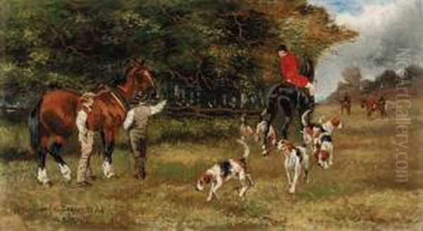 Going To The Meet; The Meet At 
Tanworth In Arden; Drawn Blank Atpackwood; Breaking Cover Near 
Claverdon; Full Cry At Preston Bagotand The Kill On Kenilworth Road Oil Painting by Sylvester Martin