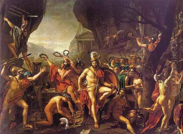 Leonidas at Thermopylae 1814 Oil Painting by Jacques Louis David