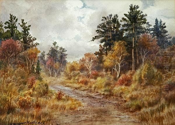 Autumnal Landscape Oil Painting by Thomas Mower Martin