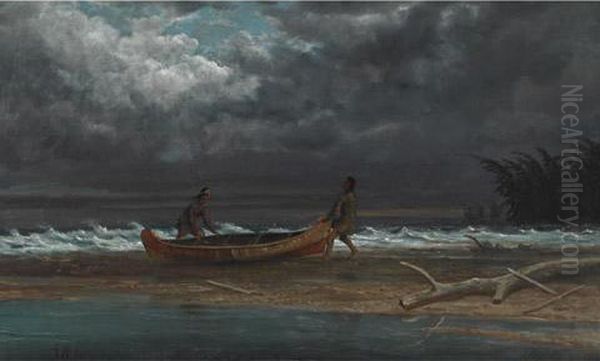 Moonlight, Lake Superior Oil Painting by Thomas Mower Martin