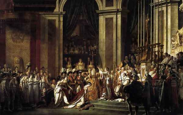 Consecration of the Emperor Napoleon I and Coronation of the Empress Josephine 1805-07 Oil Painting by Jacques Louis David