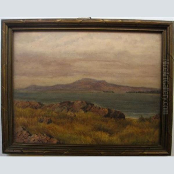 View From San Juan Island To Oak Bay, Victoria, B.c. Oil Painting by Thomas Mower Martin