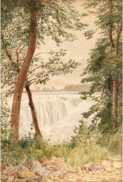 Niagara Falls Oil Painting by Thomas Mower Martin