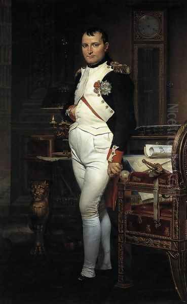 Napoleon in his Study 1812 Oil Painting by Jacques Louis David