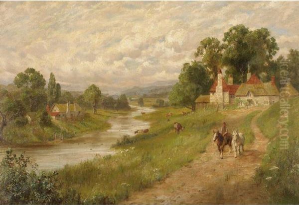 Heading To The Fields Oil Painting by Thomas Mower Martin