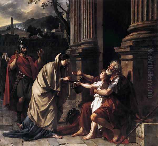 Belisarius Receiving Alms 1781 Oil Painting by Jacques Louis David